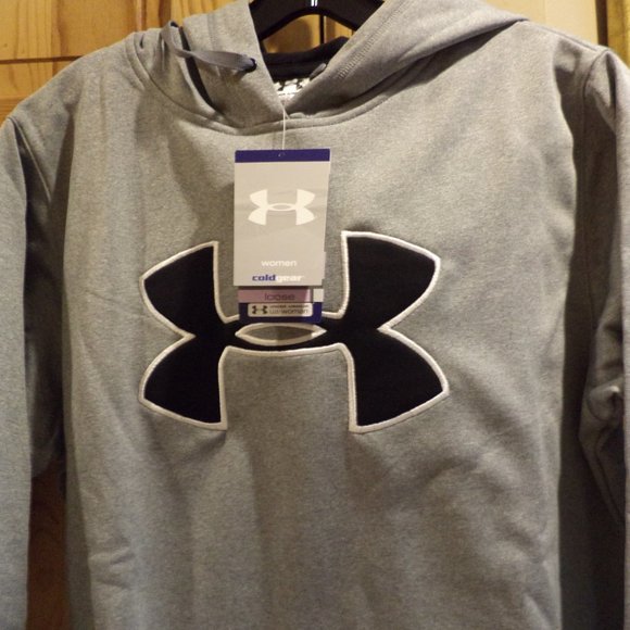 UNDER ARMOUR UA GREY HOODIE ~ 100% Polyester ~ Size: Large New without Tags - Picture 4 of 14